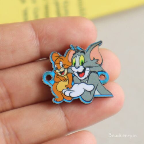 Tom & Jerry Wooden Charm Connector-5 Pcs