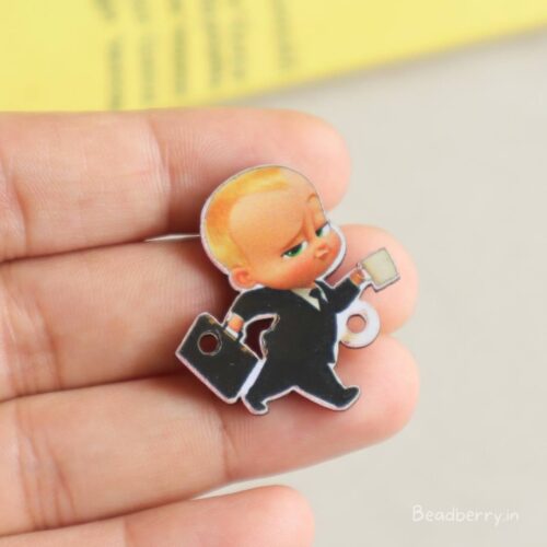 The Boss Baby Wooden Charm Connector-5 Pcs