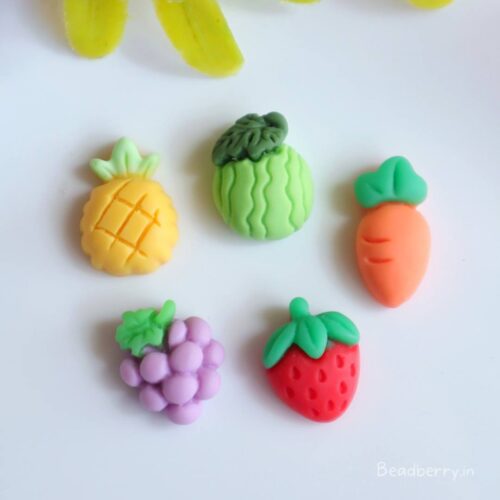 Assorted Cute Fruit Beads-Miniature