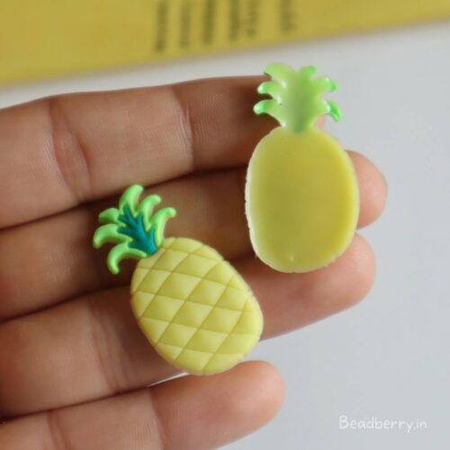 Silicone/Rubber Pineapple Fruit Slice Patches-4 Pcs