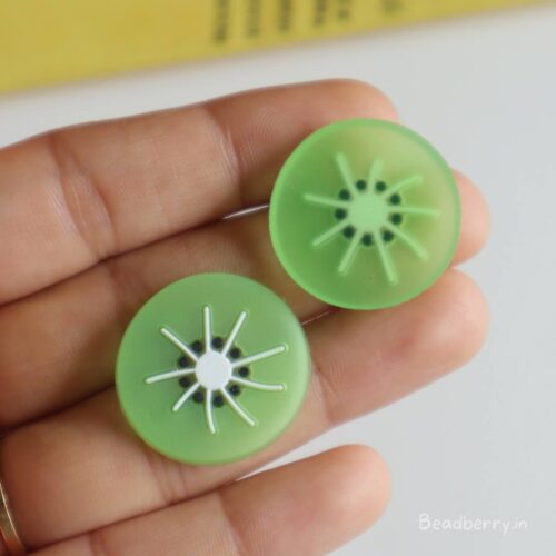 Silicone/Rubber Kiwi Fruit Slice Patches-4 Pcs