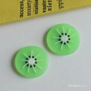Silicone/Rubber Kiwi Fruit Slice Patches-4 Pcs