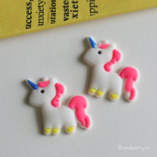 Silicone/Rubber Cute Unicorn Patches-4 Pcs