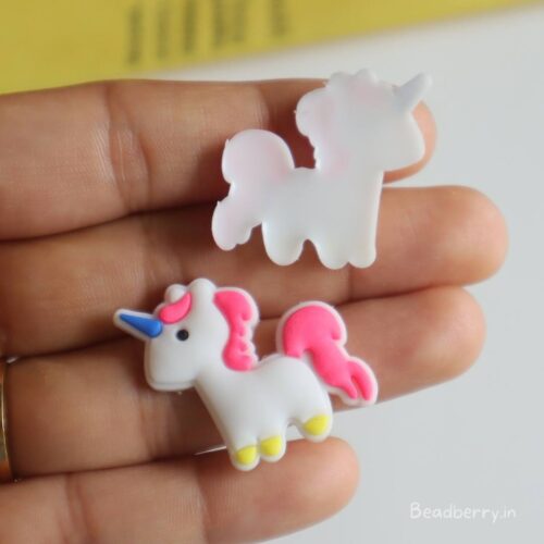 Silicone/Rubber Cute Unicorn Patches-4 Pcs