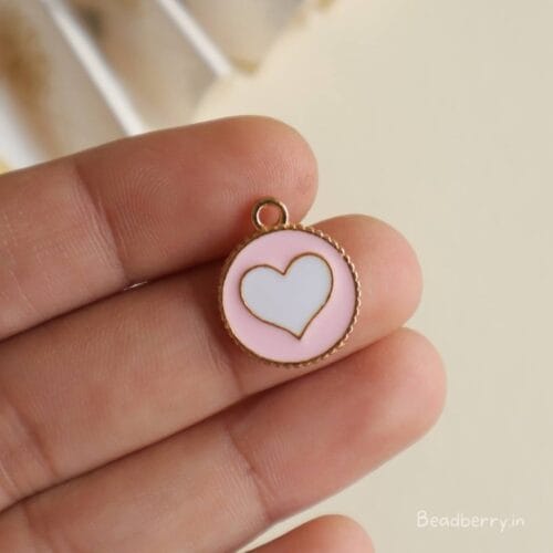 Heart In Circle Charms