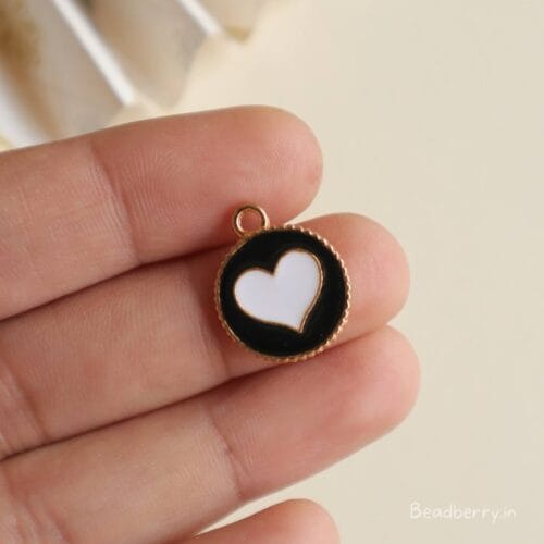 Heart In Circle Charms