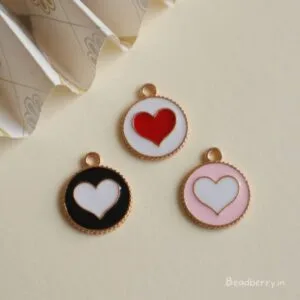 Heart In Circle Charms