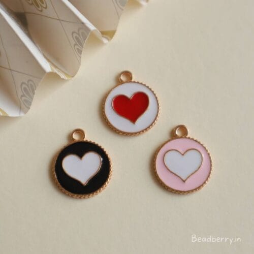 Heart In Circle Charms