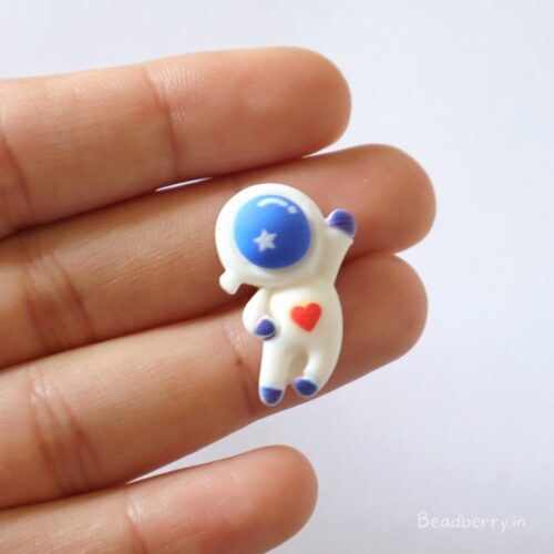 Cute Astronaut Beads-Miniature | No Hole | 2 Pcs