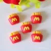 French Fries Beads-Miniature | No Hole | 5 Pcs