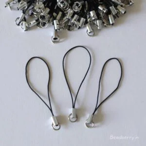 Black Cell Phone Strap Cords With Jump Ring | 10 Pcs