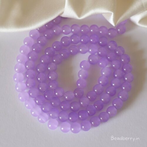 Lavender Glass Beads | 1 String | Size: 8mm