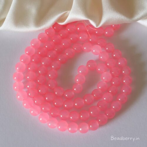 Salmon Pink Glass Beads