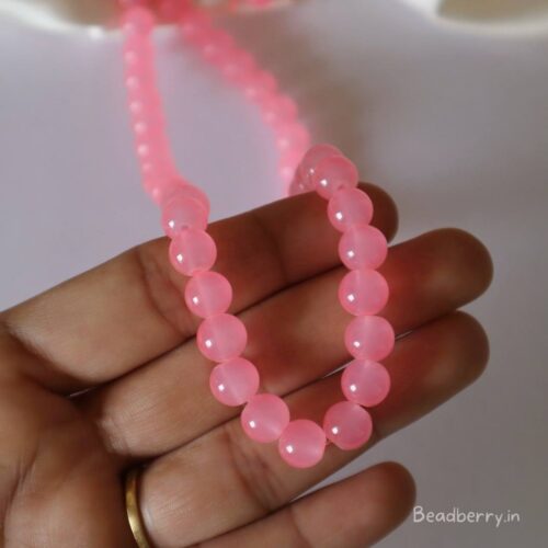 Salmon Pink Glass Beads