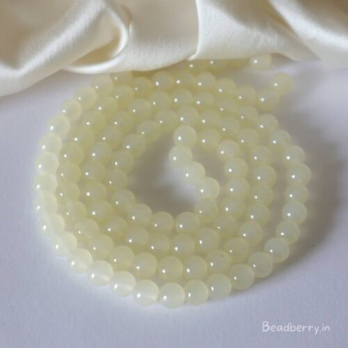 Cream Glass Beads