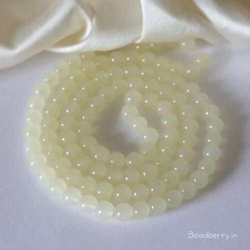 Cream Glass Beads