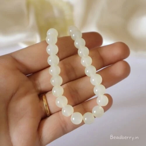 Cream Glass Beads