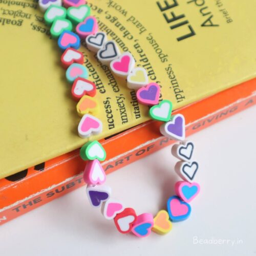 Assorted Heart Polymer Fimo Beads