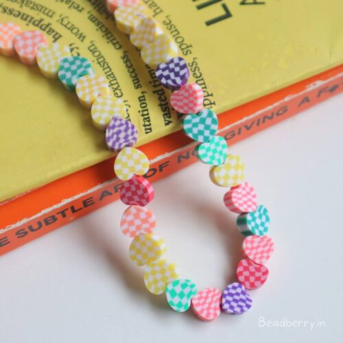 Designer Heart Polymer Fimo Beads