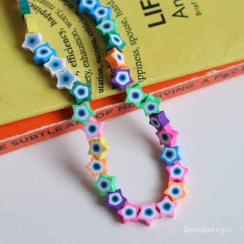 Evil Eye Star Polymer Fimo Beads