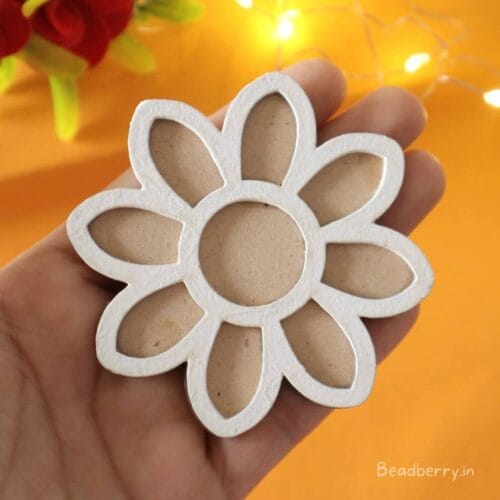 Flower Shape MDF Rangoli Stencil/Cutout-3 Inch