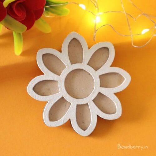 Flower Shape MDF Rangoli Stencil/Cutout-3 Inch