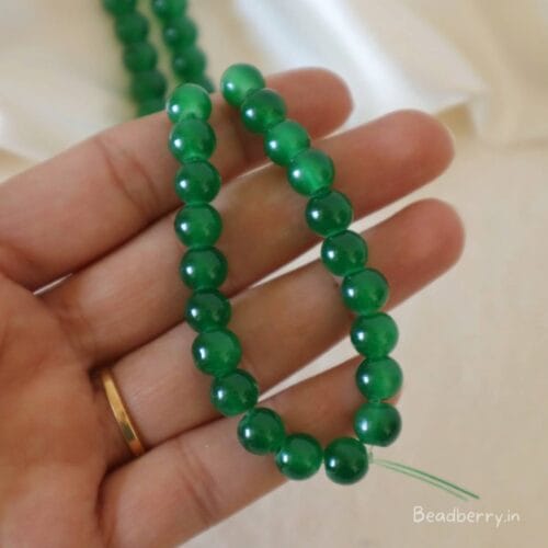 Green Glass Beads