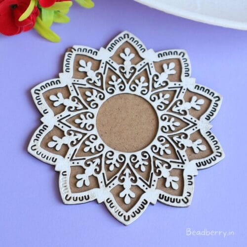 MDF Rangoli Stencil/Cutout-A | Size-5.5 Inch