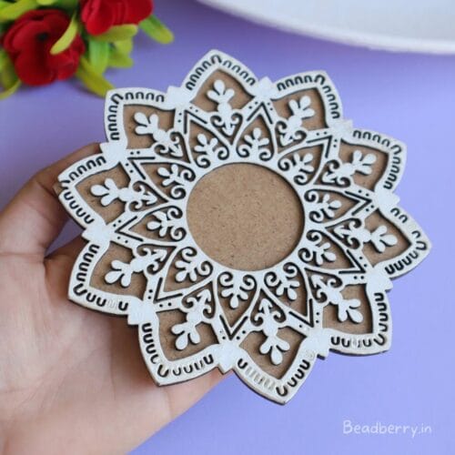 MDF Rangoli Stencil/Cutout-A | Size-5.5 Inch