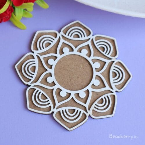 MDF Rangoli Stencil/Cutout-C | Size-5 Inch