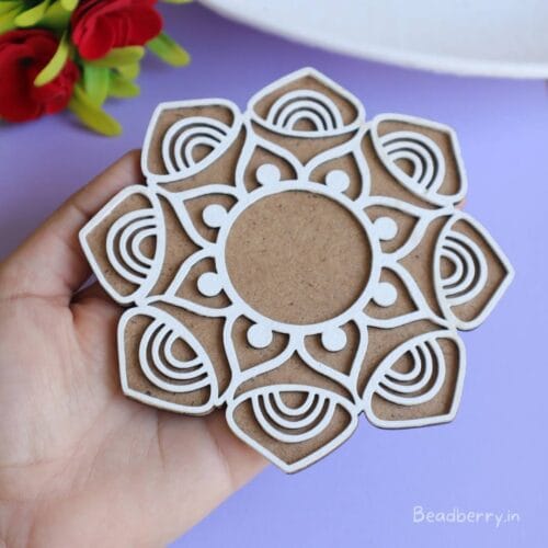 MDF Rangoli Stencil/Cutout-C | Size-5 Inch