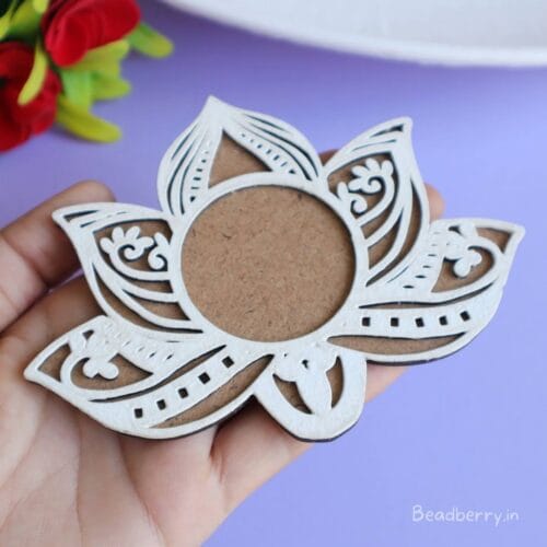 MDF Rangoli Stencil/Cutout-E | Size-5 Inch