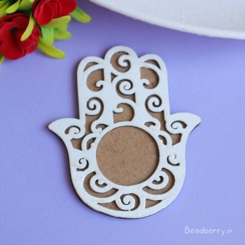 MDF Rangoli Stencil/Cutout-F | Size-5 Inch