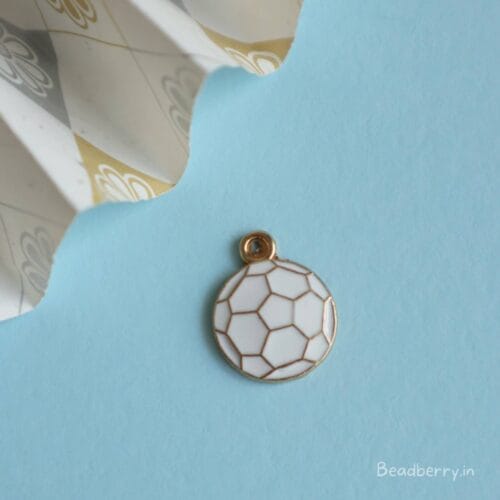 White Football Charm/Pendant