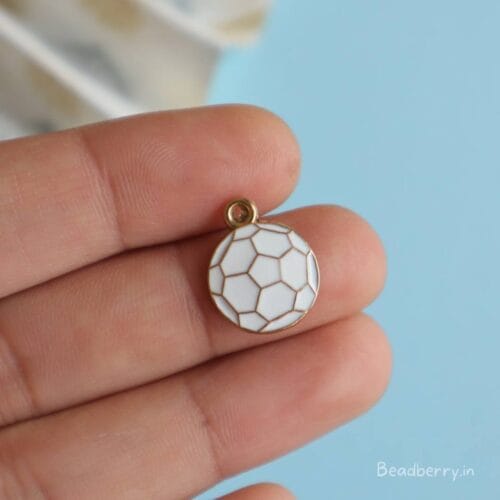 White Football Charm/Pendant