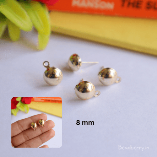 Golden Earrings Post Studs