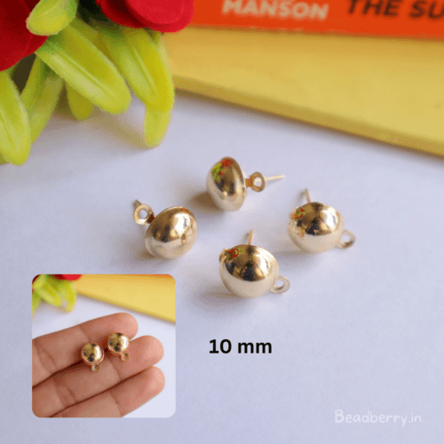 Golden Earrings Post Studs