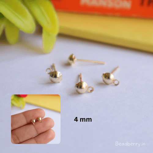Golden Earrings Post Studs