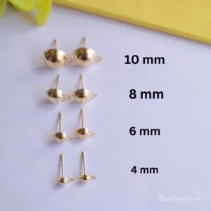 Golden Earrings Post Studs