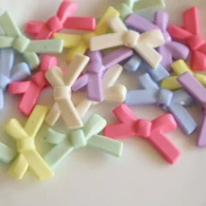 Big Pastel Bow Acrylic Beads | 20 Pcs