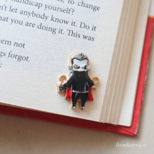 Cute Sorcerer Charm with Red Cape