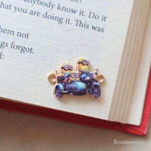 Minions On Bike Rakhi Charm