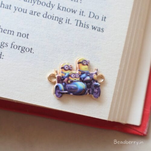 Minions On Bike Rakhi Charm