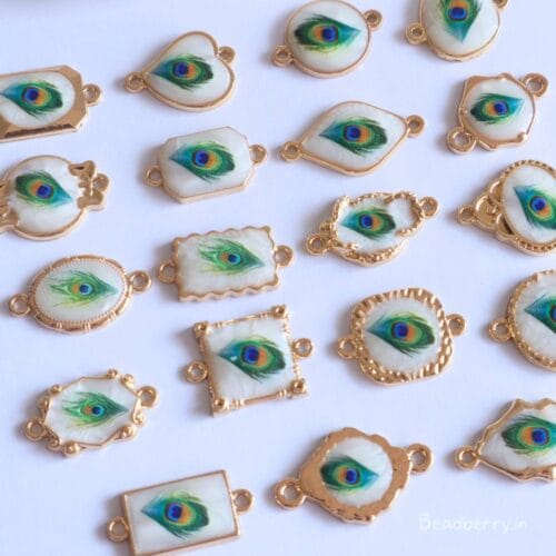 Peacock Feather Charms for Rakhi