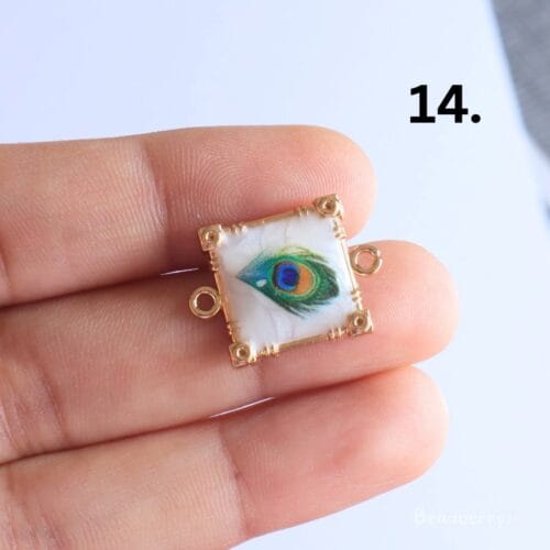 Peacock Feather Charms for Rakhi