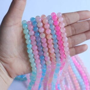 Dreamy Gradient Glass Beads | 1 String | Size: 8mm
