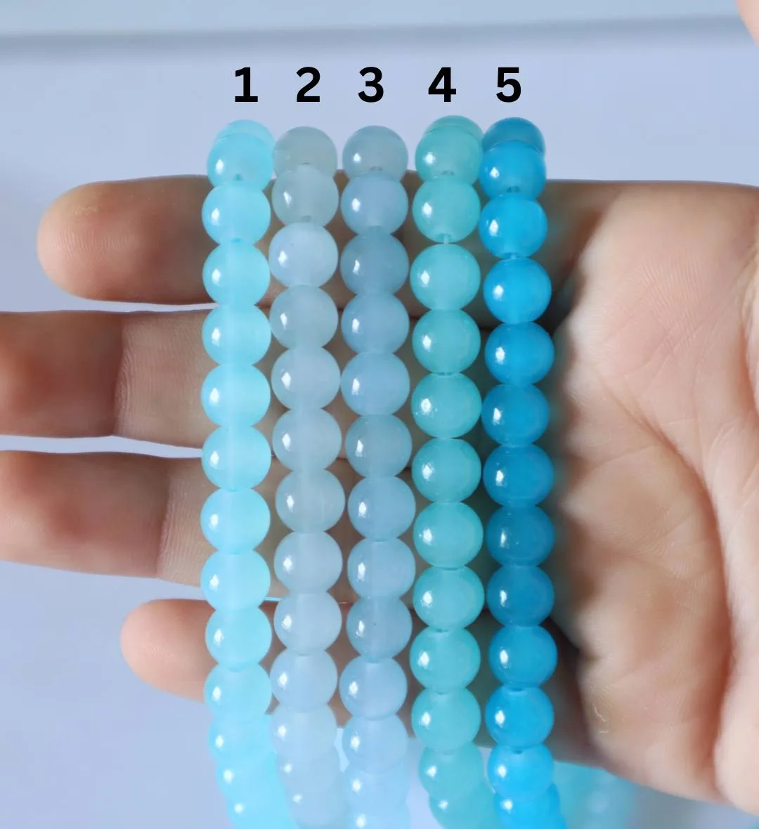Blue Tone Glass Beads