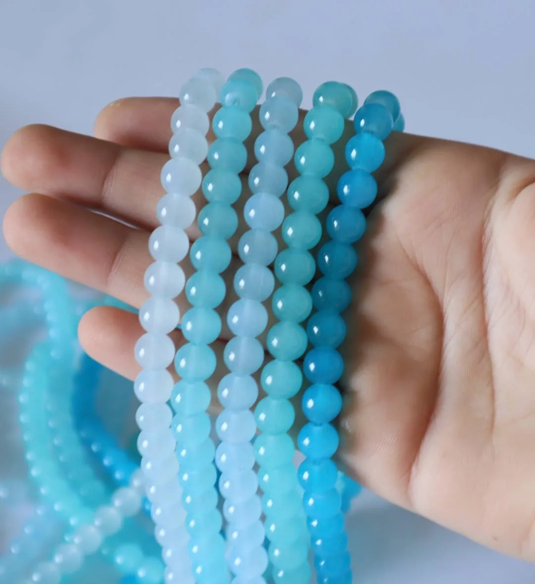 Blue Tone Glass Beads