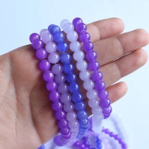 Purple Ombré Glass Beads | 1 String | Size: 8mm