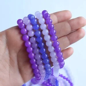 Purple Ombré Glass Beads | 1 String | Size: 8mm
